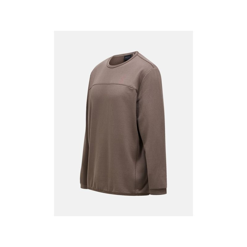 Men's PEAK PERFORMANCE M Trail Polartec Power Grid Crew sweatshirt, brown