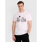 Men's regular t-shirt with volleyball print 4F 4FRAW25TTSHM3319-10S *Kategoria tymczasowa Your Sports Performance