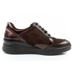 Scholl Emma Laces Women's Sports Shoes Leather Brown Platform Scholl