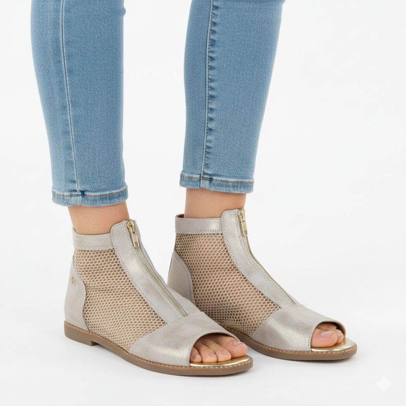 Women's summer ankle boots, openwork gold, Jezzi RMR24148-5 To be categorized Your Sports Performance