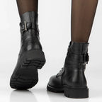 Women's leather ankle boots, black Filippo DBT8018