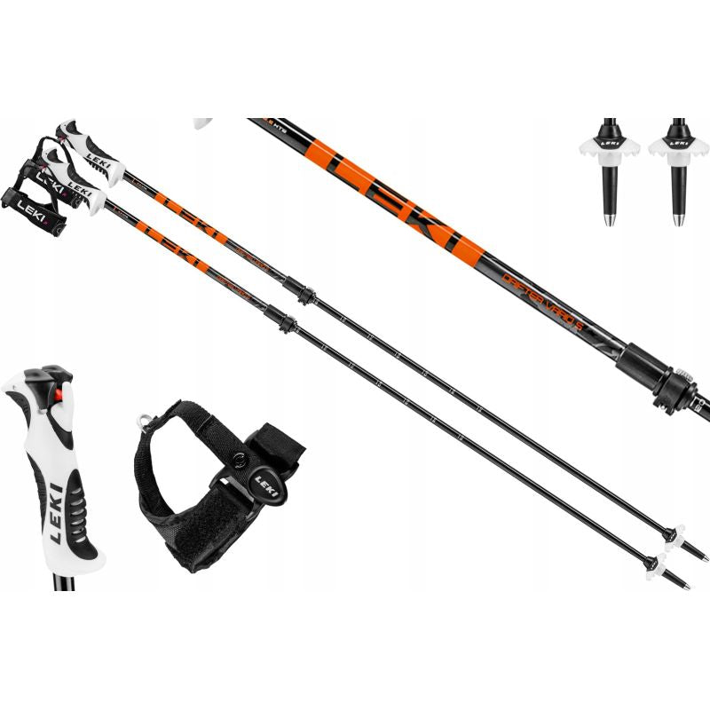 LEKI Drifter Vario S 90-120 poles black-dark Akcesoria sportowe i turystyczne/Kije do Nordic Walking i trekkingu Your Sports Performance