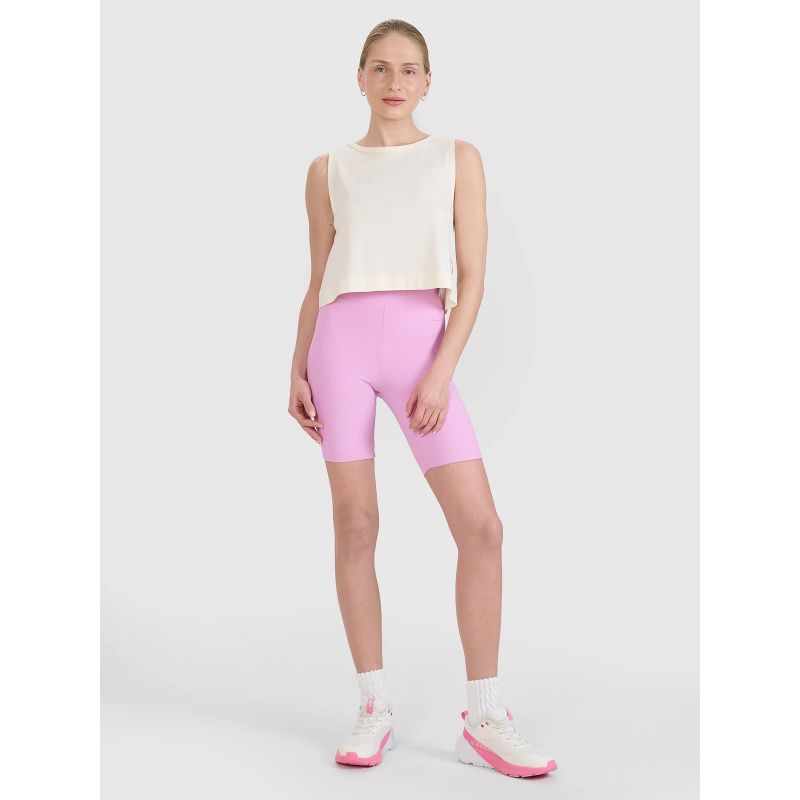 Women's regular printed top 4F 4FWSS25TSLEF118-11S *Kategoria tymczasowa Your Sports Performance