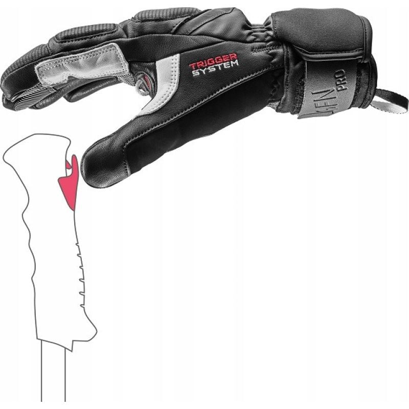 LEKI GLOVES Griffin Pro 3D black/white 8.5 Narciarstwo/Rękawice Your Sports Performance