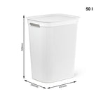 ROTHO Laundry basket 50L BRISEN white Dla zwierząt/Miski, pojemniki i poidełka (uniwersalne) Your Sports Performance
