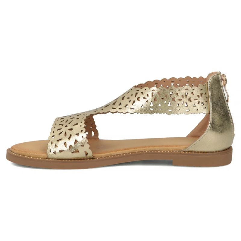 Women's openwork gold sandals Filippo DS7889