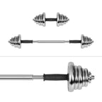 REBEL ACTIVE ADJUSTABLE CHROME DUMBBELLS IN CASE WITH BAR, 20 KG SET To be categorized Your Sports Performance
