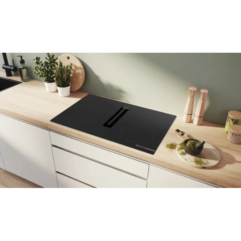 Induction hob with extractor hood BOSCH PVS811B16E 80 cm AGD - Produkty/Płyty grzejne do zabudowy Your Sports Performance