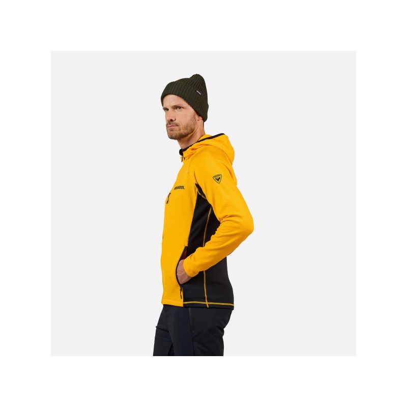 ROSSIGNOL BLACKSIDE MIX FZH FLEECE men's sweatshirt yellow