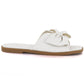 Women's flat slippers with bow white eVento 5479 eVento