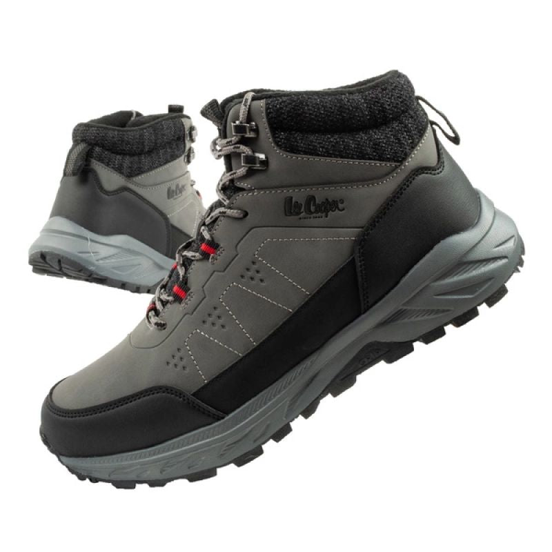 Lee Cooper men's winter hiking boots, insulated, ankle boots, gray Lee Cooper