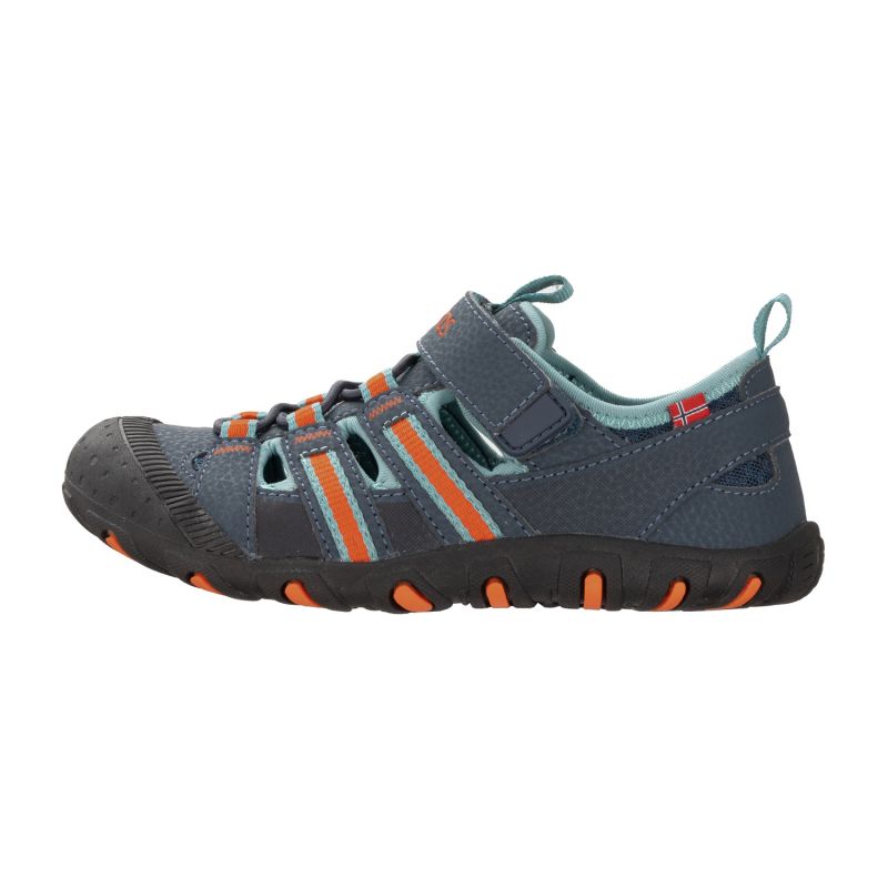 Trollkids Kids Sandefjord Sandal XT dark navy/dusky turquoise/glow orange children's sports sandals for boys/girls (668-110) In preparation Your Sports Performance