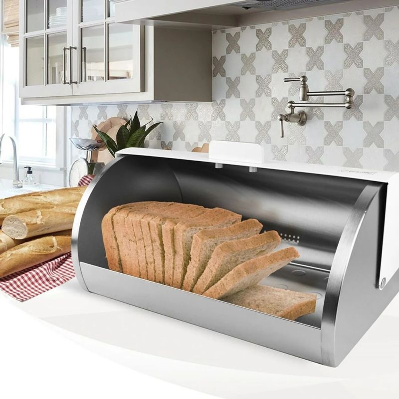 Bread box MR-1676-WHITE MAESTRO AGD - Produkty/Pojemniki na żywność (z metalu) Your Sports Performance