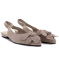 Women's leather sandals with a flower, beige, Vinceza 26-66951 Vinceza