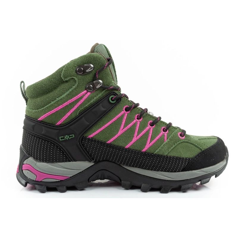 CMP Rigel women's trekking shoes leather durable waterproof ankle boots green CMP