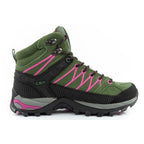 CMP Rigel women's trekking shoes leather durable waterproof ankle boots green CMP