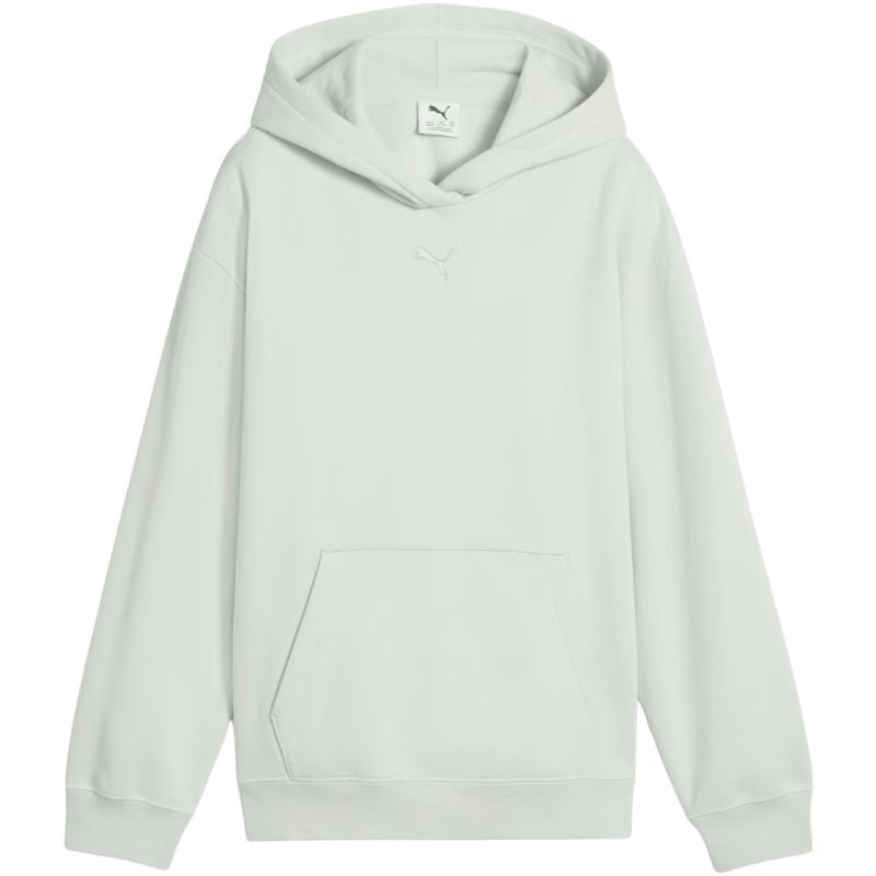 Puma ESS Centered Cat Logo Relaxed Hoodie for Kids, Mint, 692973 29