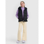 Girls’ Slim-Fit Fleece Jacket with Stand-Up Collar 4F 4FJRAW25TFLEF434-51S
