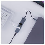 SAVIO AK-57 3-PORT USB-C HUB WITH RJ-45 ADAPTER Kable i adaptery/Adaptery, przejściówki Your Sports Performance