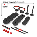 HMS SGN130 6-in-1 weight set (barbell, dumbbells and kettlebell) 30kg In preparation Your Sports Performance