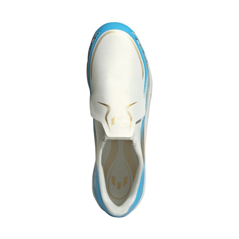 Adidas F50 Messi League LL FG Kids' Soccer Shoes White and Blue IH1907