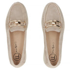 Beige leather wedge loafers Filippo DP7652 Filippo