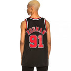 Mitchell &amp; Ness Chicago Bulls NBA Swingman Alternate Jersey Bulls 97 Dennis Rodman SMJYGS18152-CBUBLCK97DRD Clothing/Lifestyle/T-shirts/Mitchell & Ness Your Sports Performance