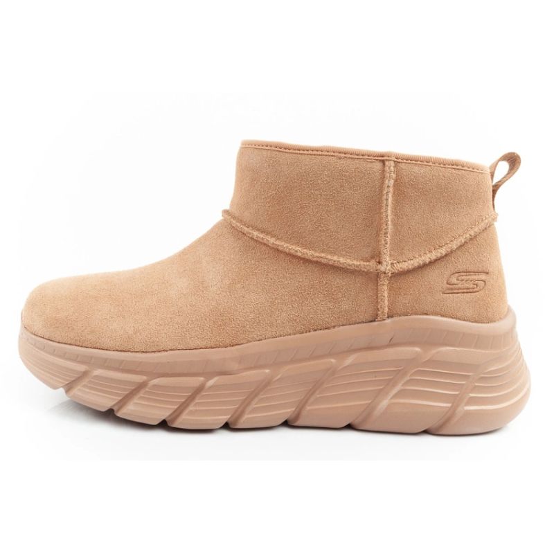 Skechers women's winter boots, insulated leather ankle boots, brown Skechers