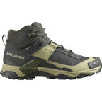 Salomon X Ultra 5 Mid GTX hiking shoes - peat/gray green/blue Footwear Your Sports Performance