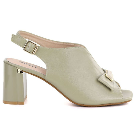 Women's sandals with a bow, olive green, Jezzi RMR25112-3 Jezzi