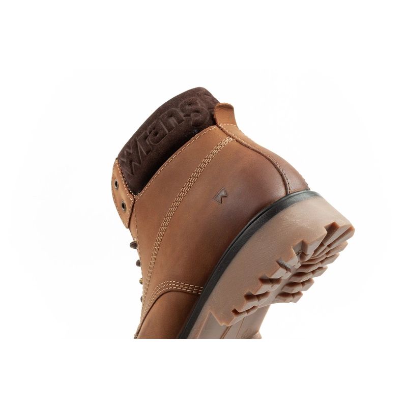Wrangler Arch men's shoes Chelsea boots elegant ankle boots natural leather brown Wrangler