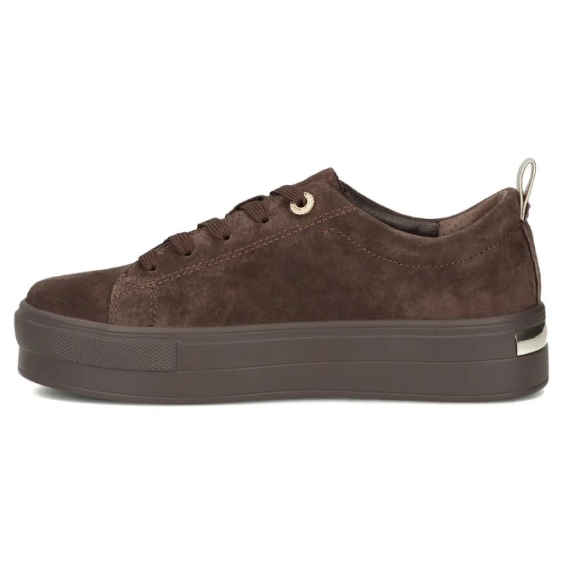 Women's leather platform sneakers, brown, Filippo DP3533
