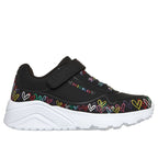 Skechers youth sneakers UNO LITE HEART CRAZE 314091L BKMT Skechers