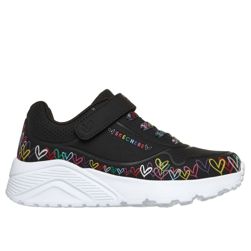 Skechers youth sneakers UNO LITE HEART CRAZE 314091L BKMT Skechers