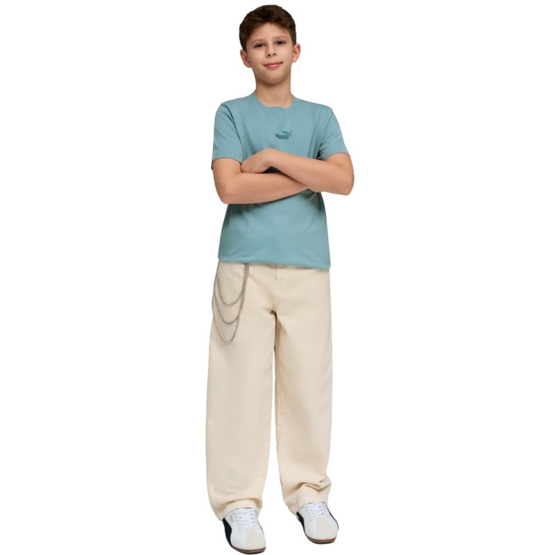 Puma ESS Small No. 1 Logo Centered Tee for Kids Blue 692975 47