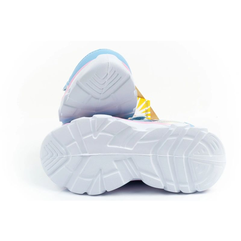 Leomil children's sports shoes sneakers Stitch light with velcro LED blue