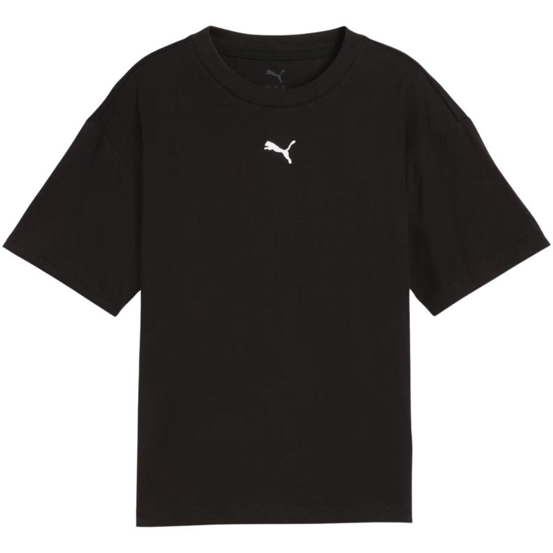 Puma Ess Centered Cat Logo Boxy Tee for Kids Black 685131 01