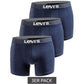Levi's Men's Boxers 3-Pack Navy Blue Cotton Boxer Briefs In preparation Your Sports Performance