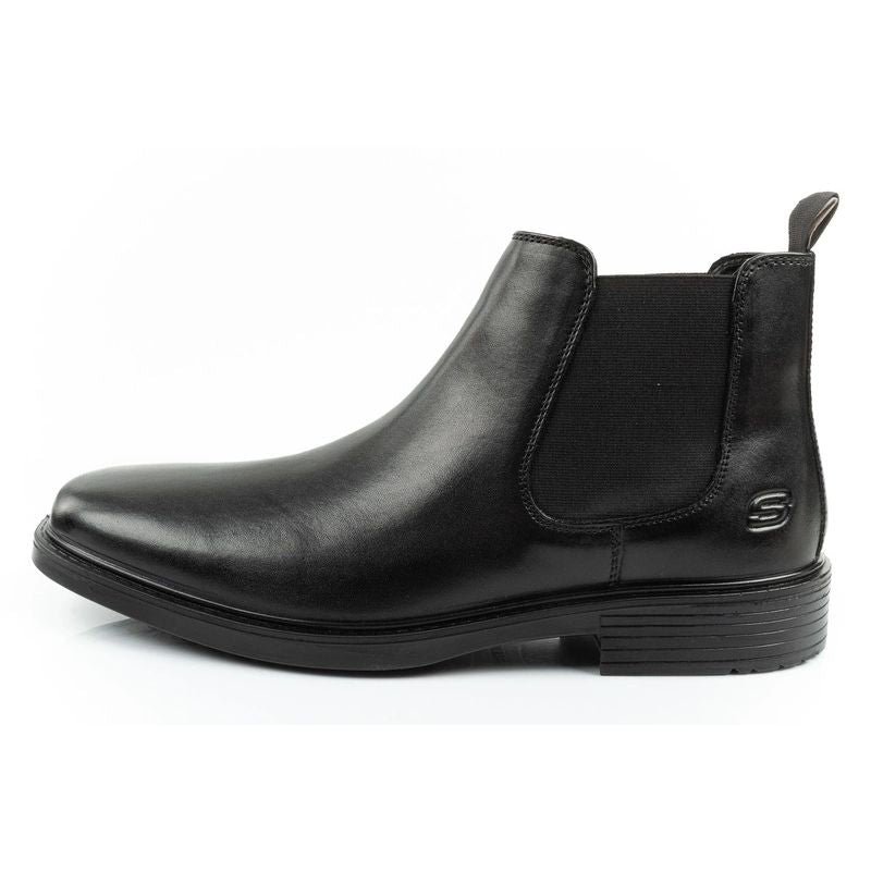 Skechers men's shoes Chelsea boots Miller-Boris elegant leather Skechers