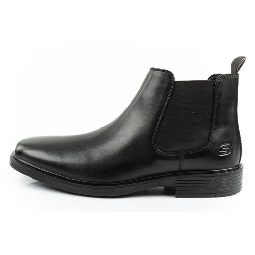 Skechers men's shoes Chelsea boots Miller-Boris elegant leather Skechers
