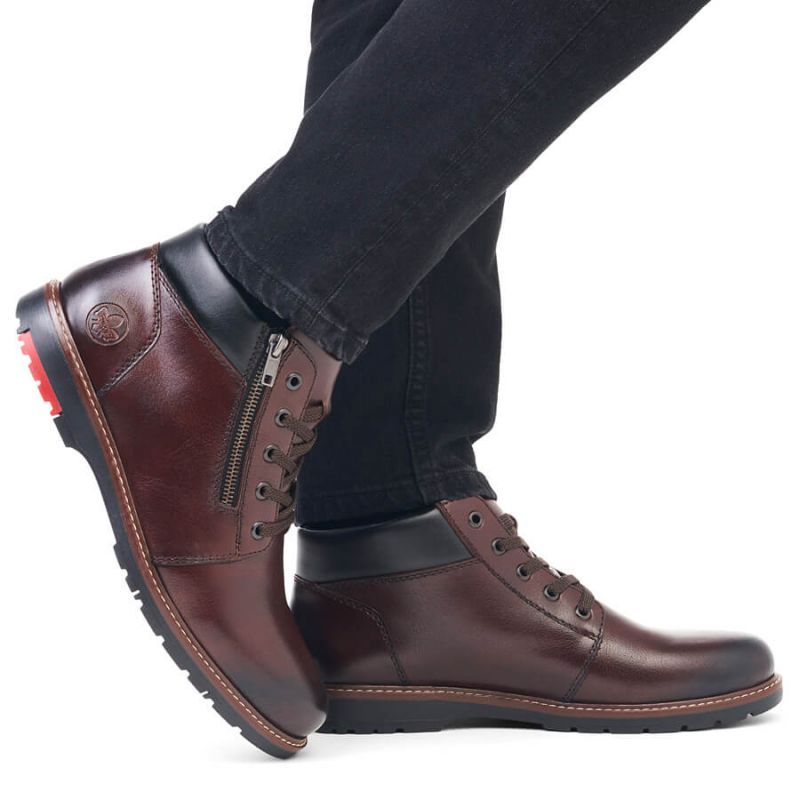Comfortable leather boots insulated with wool Rieker M RKR625 brown Footwear/Outdoor/Rieker Your Sports Performance