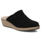 Black leather wedge sandals Filippo DK7567