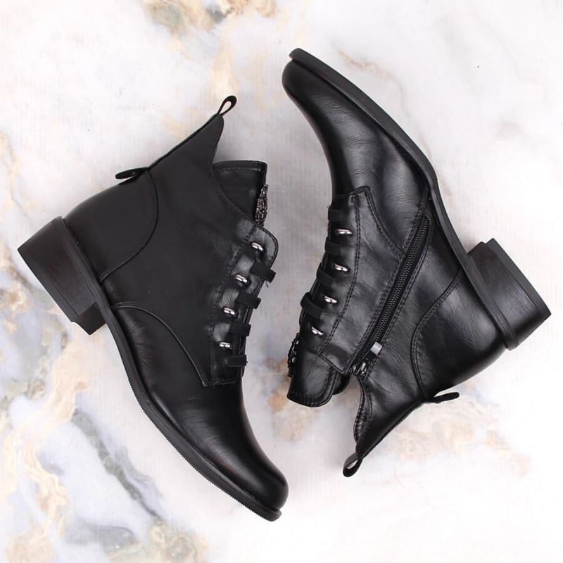 Insulated flat-heeled ankle boots Jezzi W JEZ412A, black Footwear/Outdoor/Jezzi Your Sports Performance
