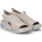 Women's pink slip-on platform sandals Rieker V59B5-31 Rieker