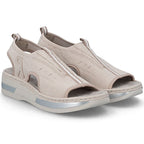 Women's pink slip-on platform sandals Rieker V59B5-31 Rieker