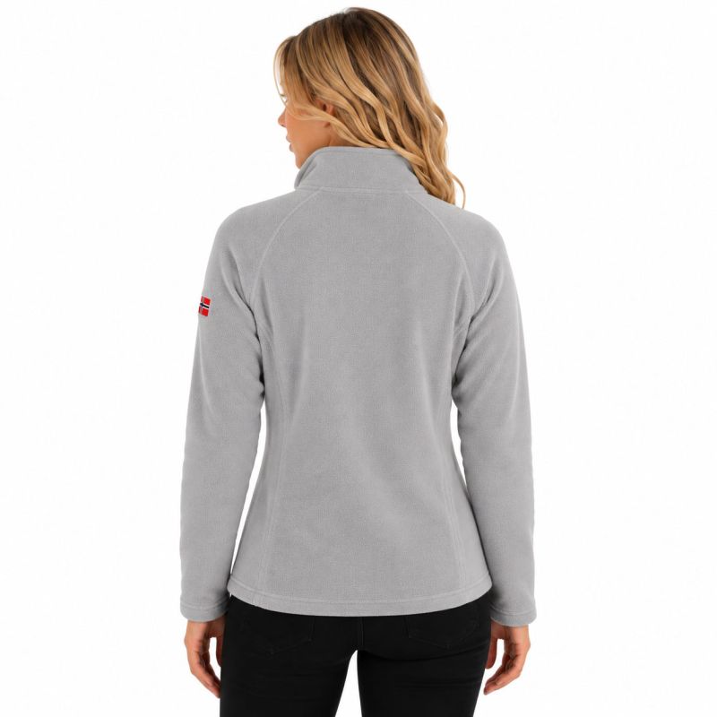 Geographical Norway TUG FZ LIGHT GREY DB LADY 268 Women's Fleece Jacket (WA1719F/GN-LIGHT GREY)