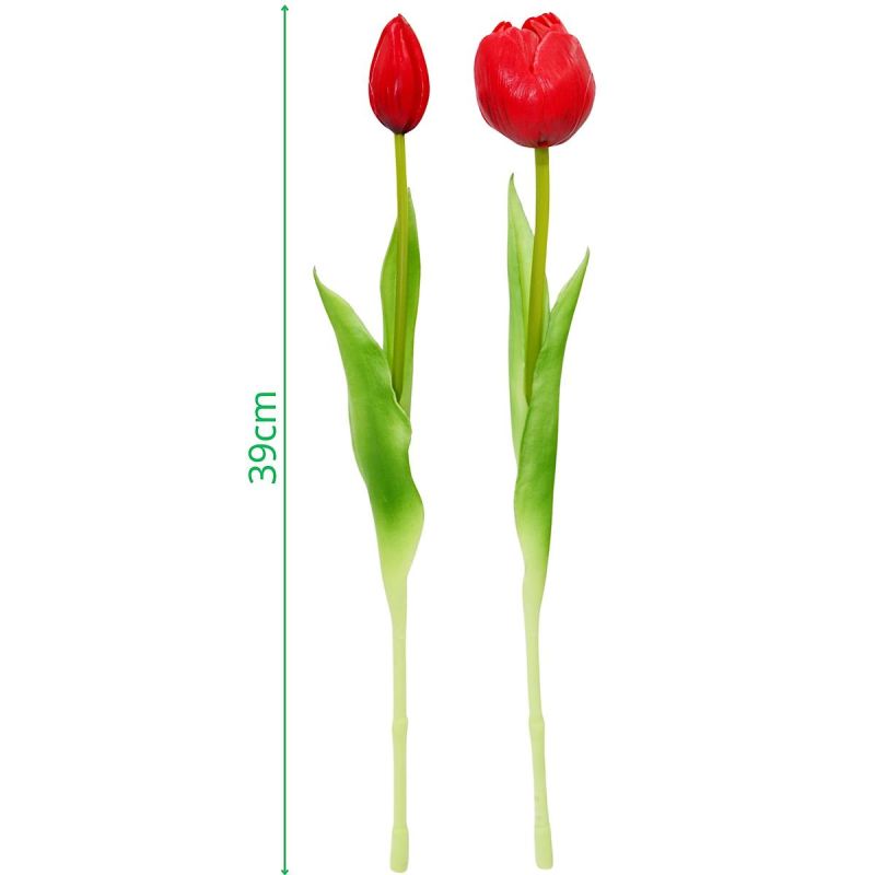 BOUQUET OF 5 RED PEONY TULIPS 39 CM LIFE-LIKE SPRING DECORATION Home and Garden/Equipment Your Sports Performance