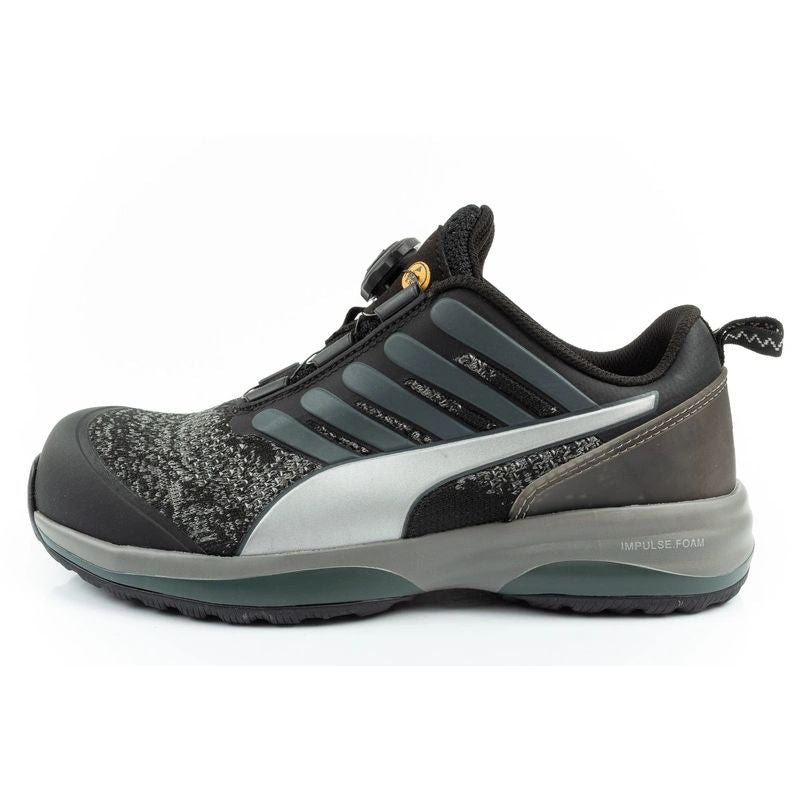 Puma Charge Black Disc Low S1P ESD HRO SRC Work Shoes Black BOA Puma
