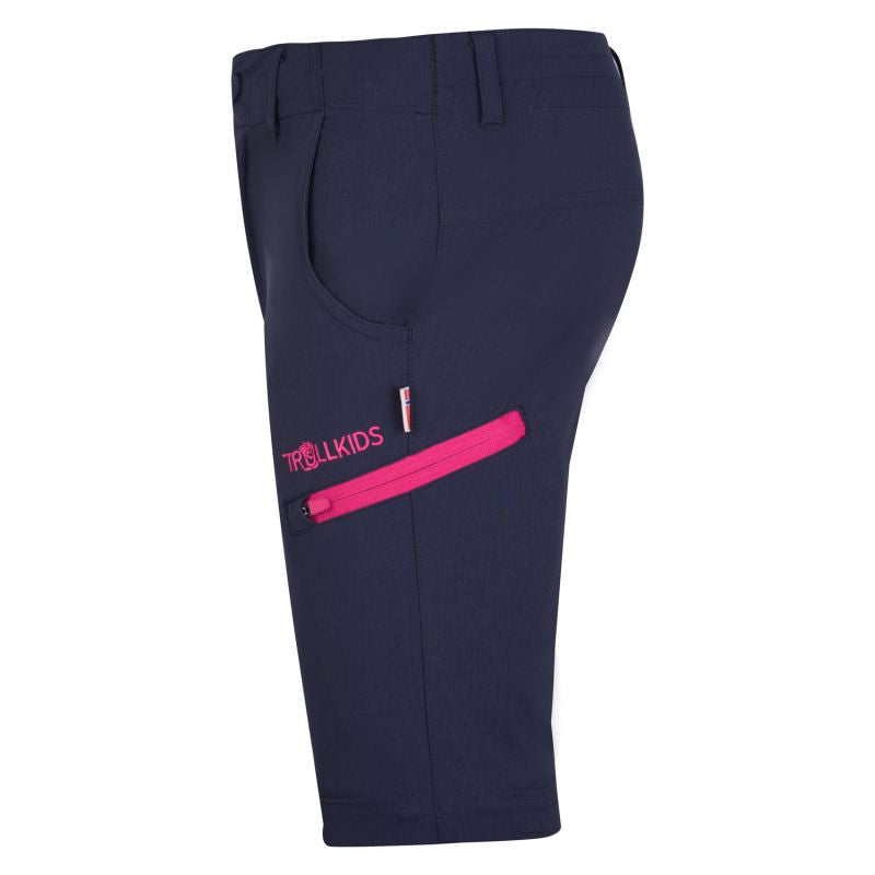 Trollkids Kids Kjerag Zip-Off Pants navy/magenta (177-114) In preparation Your Sports Performance