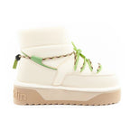Women's winter snow boots D.Franklin fashionable fur insulated ankle boots beige green D.Franklin